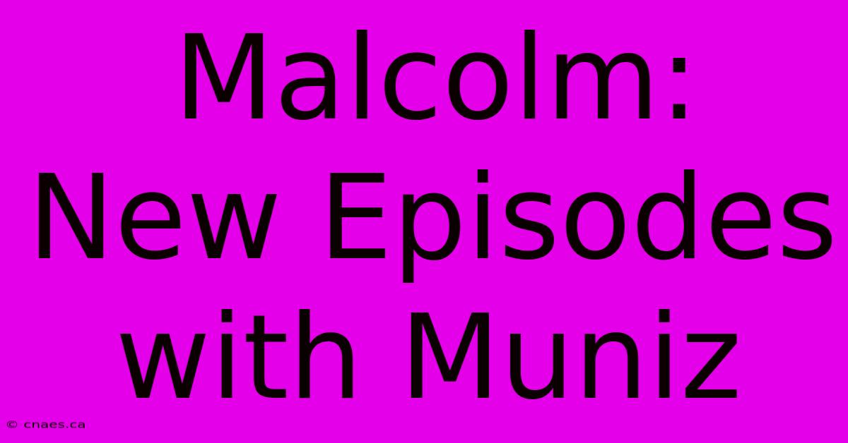 Malcolm: New Episodes With Muniz