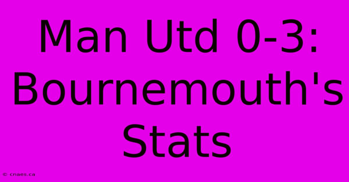 Man Utd 0-3: Bournemouth's Stats