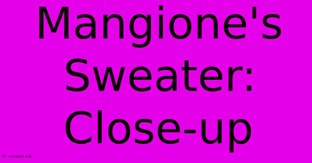 Mangione's Sweater: Close-up