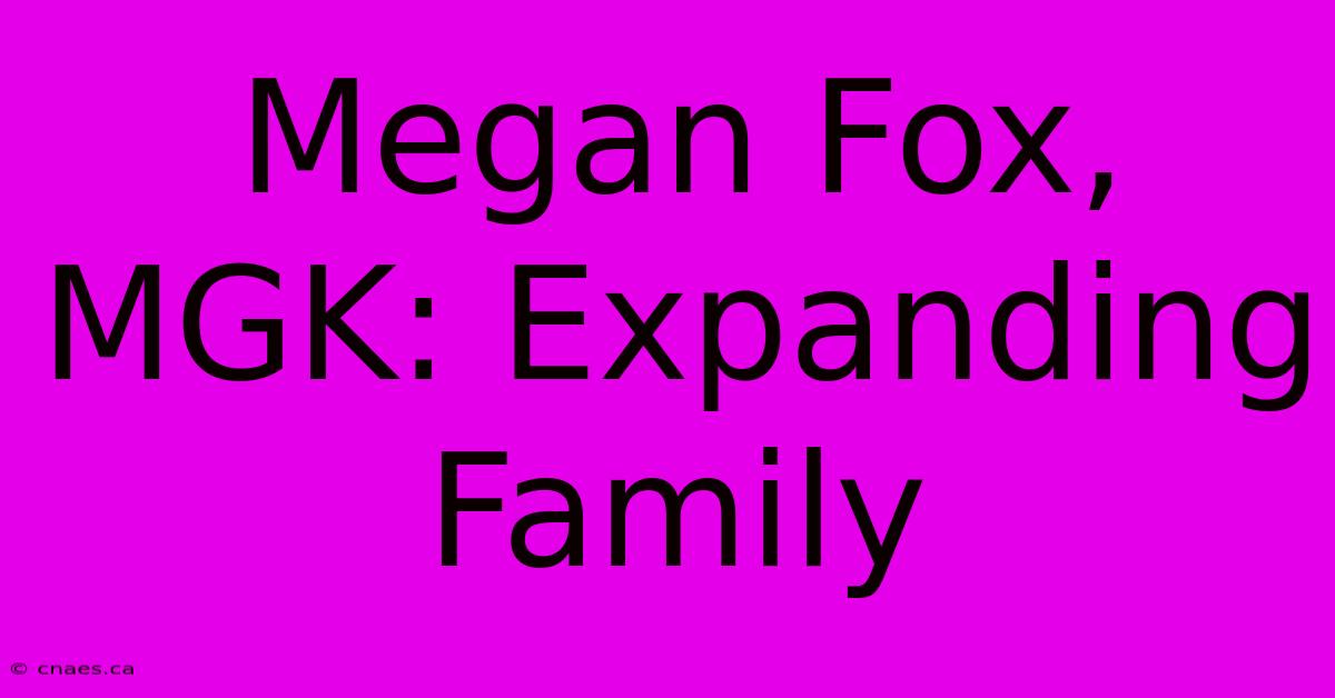 Megan Fox, MGK: Expanding Family