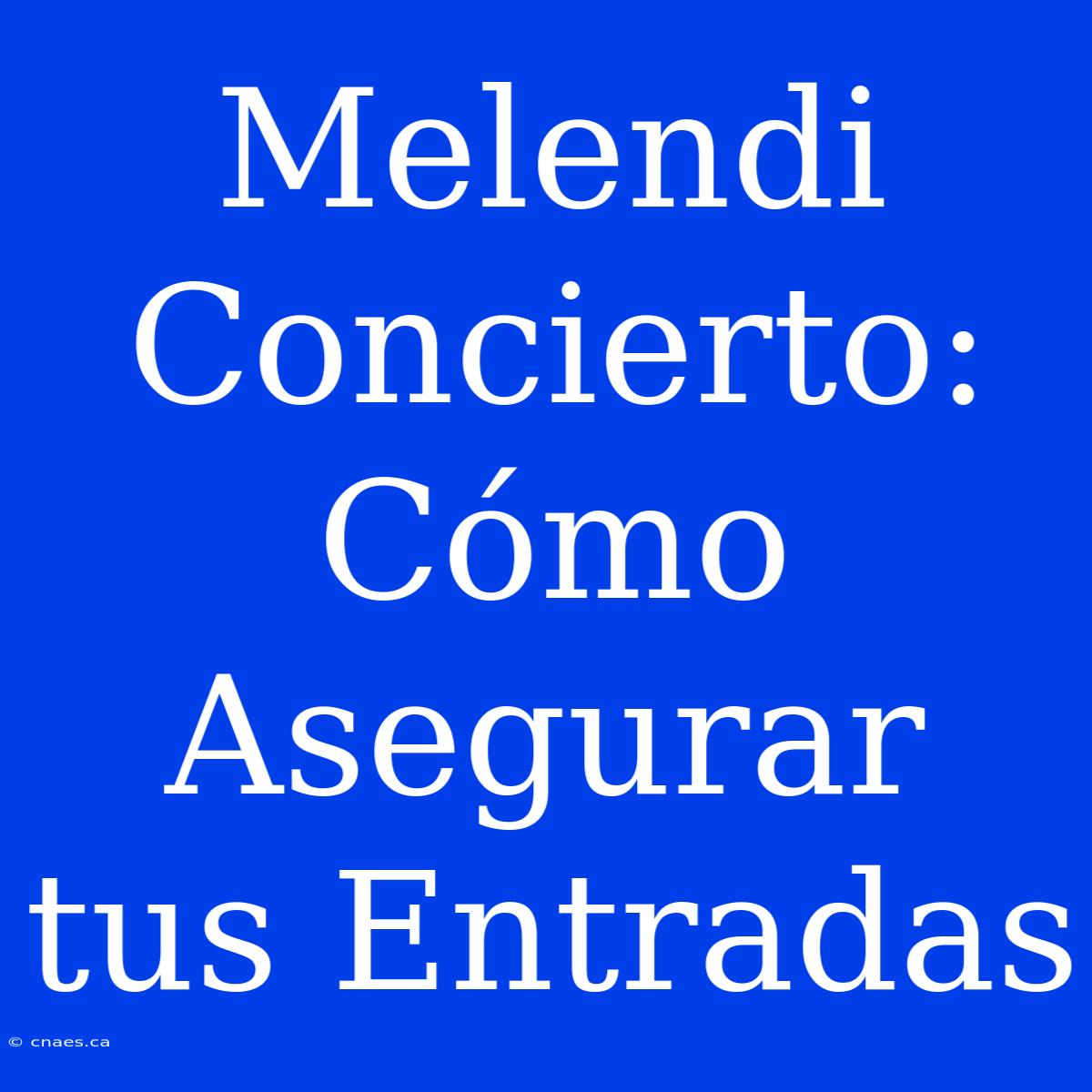 Melendi Concierto: Cómo Asegurar Tus Entradas