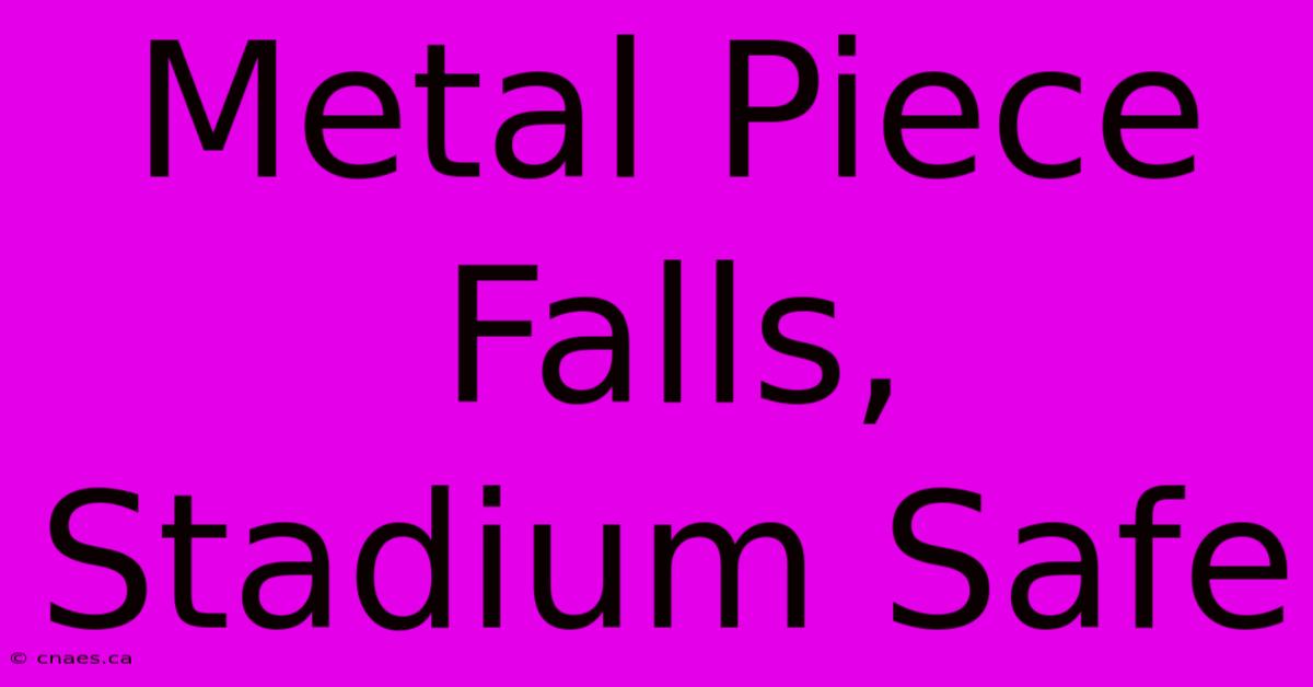 Metal Piece Falls, Stadium Safe