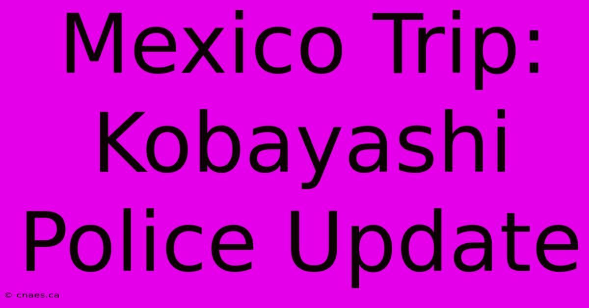 Mexico Trip: Kobayashi Police Update