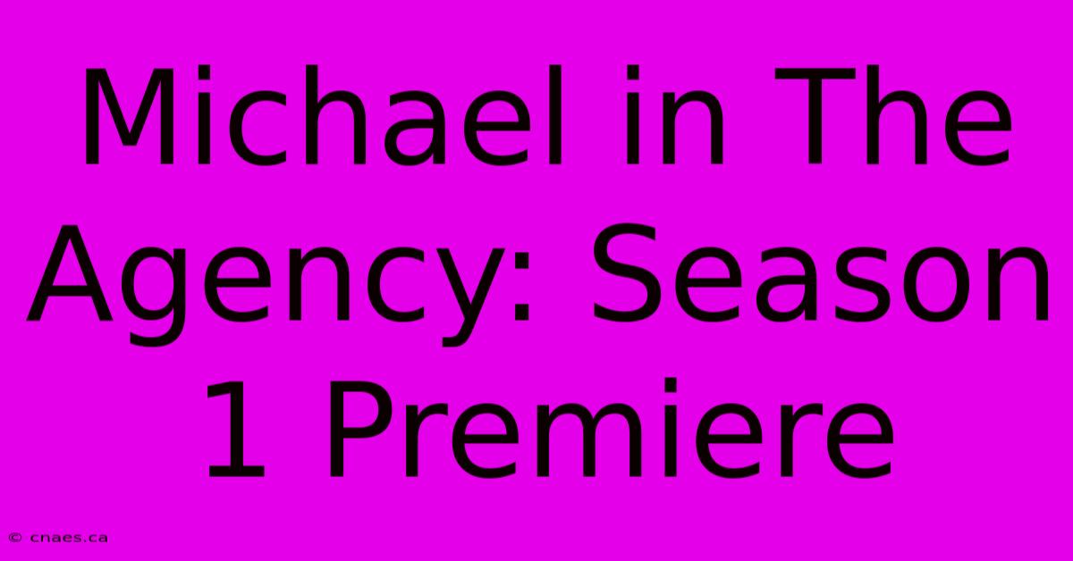 Michael In The Agency: Season 1 Premiere