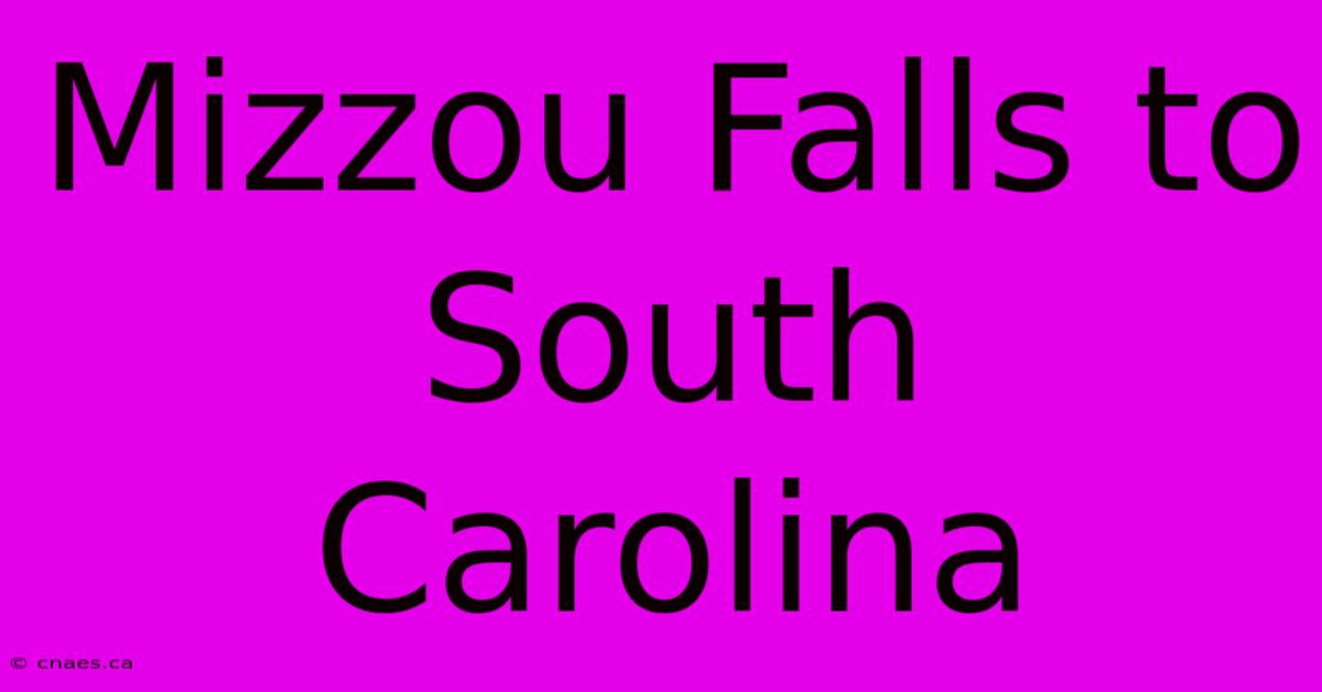 Mizzou Falls To South Carolina