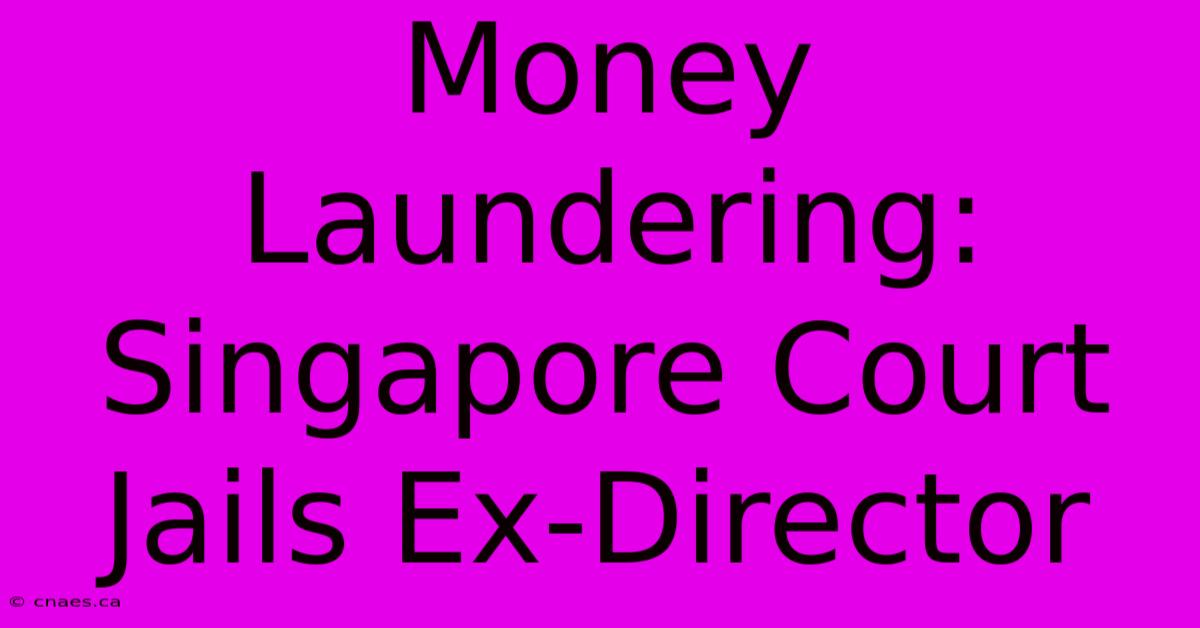 Money Laundering: Singapore Court Jails Ex-Director