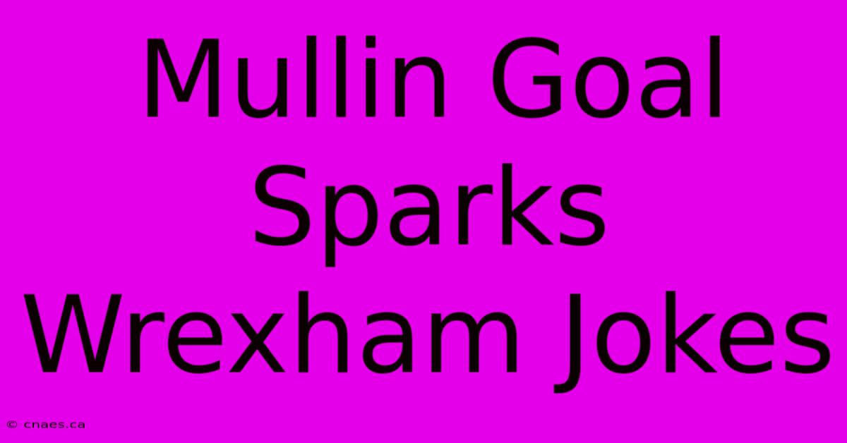 Mullin Goal Sparks Wrexham Jokes