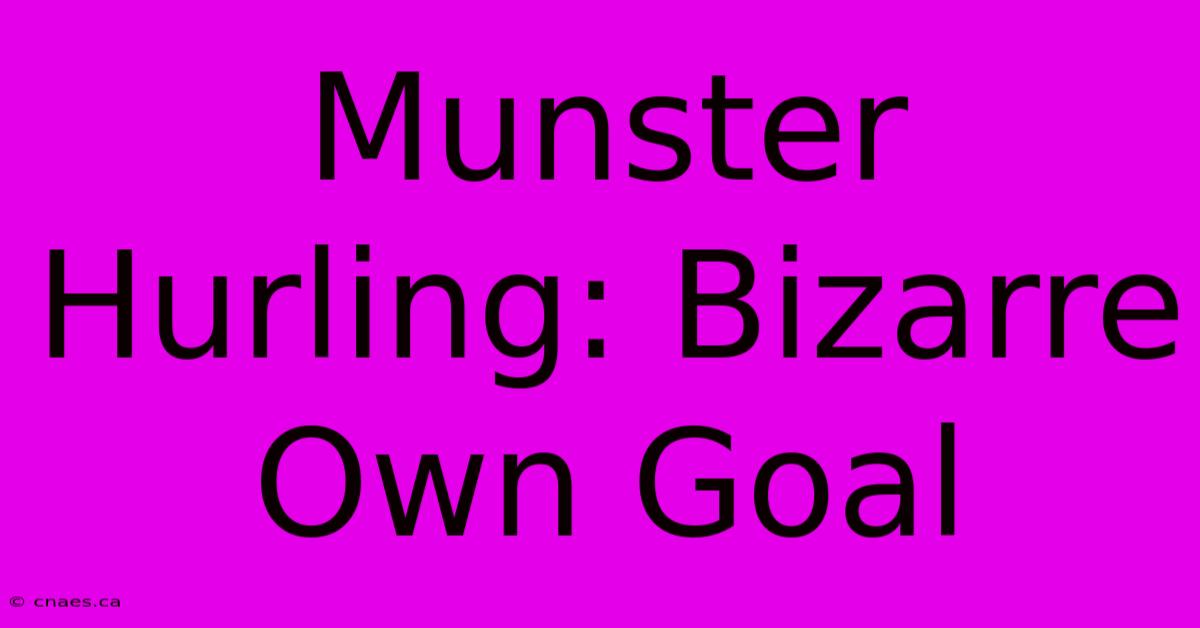 Munster Hurling: Bizarre Own Goal