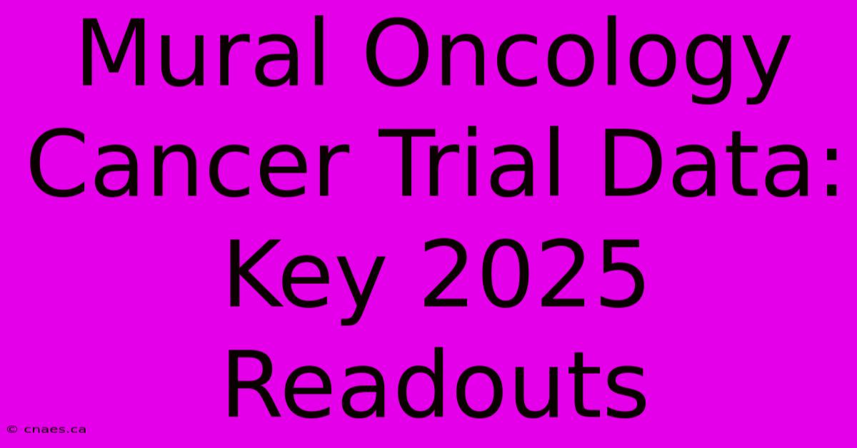 Mural Oncology Cancer Trial Data: Key 2025 Readouts