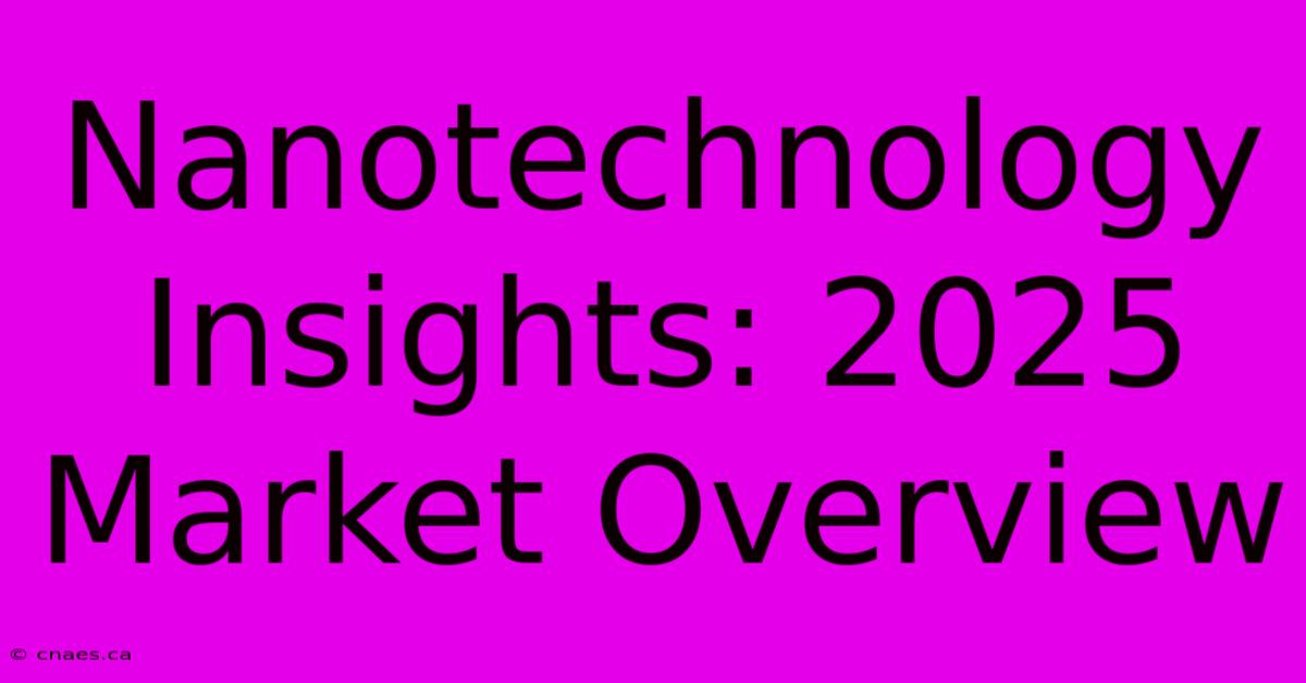 Nanotechnology Insights: 2025 Market Overview