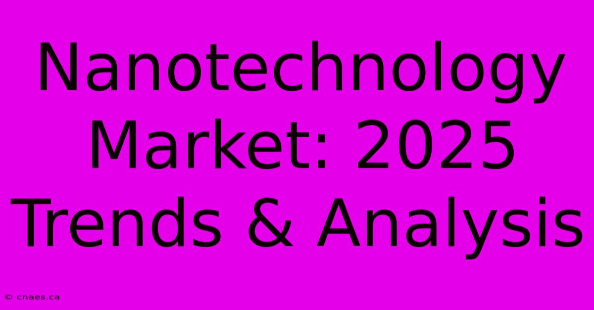 Nanotechnology Market: 2025 Trends & Analysis