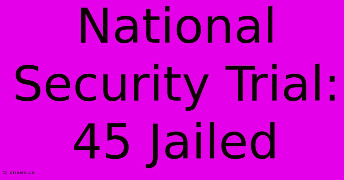 National Security Trial: 45 Jailed