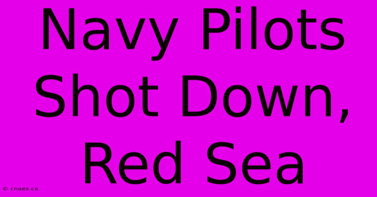 Navy Pilots Shot Down, Red Sea