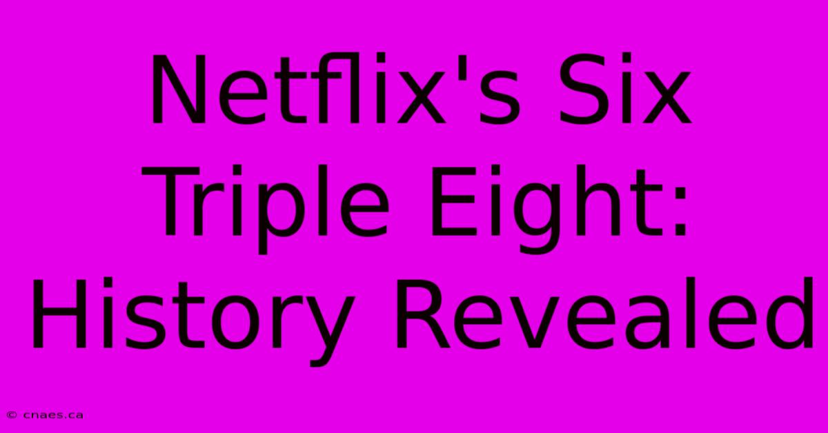 Netflix's Six Triple Eight: History Revealed