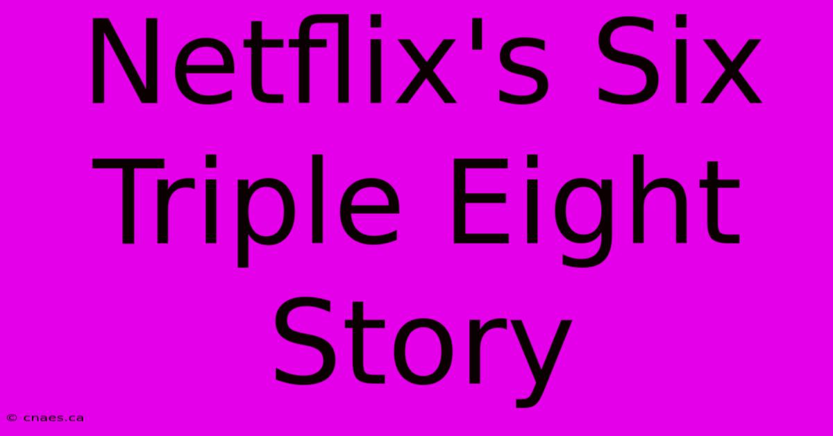 Netflix's Six Triple Eight Story