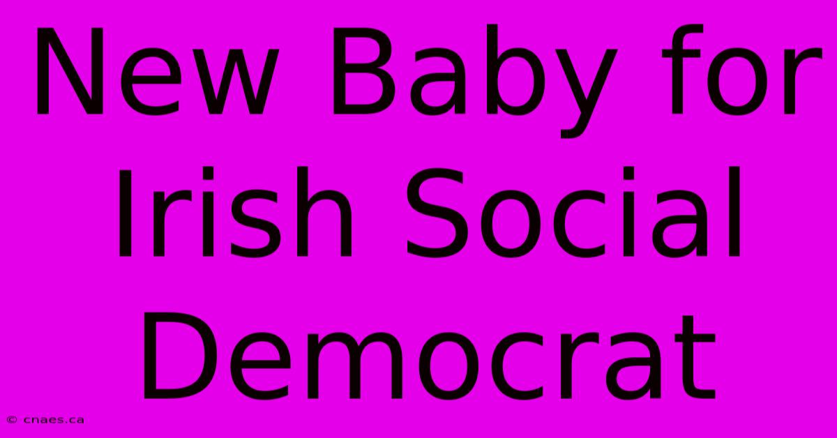 New Baby For Irish Social Democrat