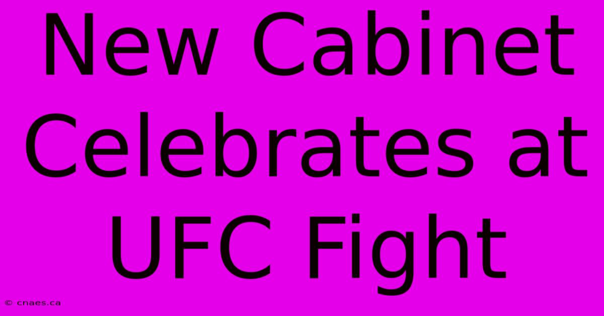 New Cabinet Celebrates At UFC Fight