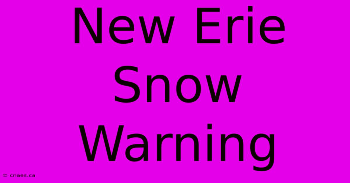 New Erie Snow Warning