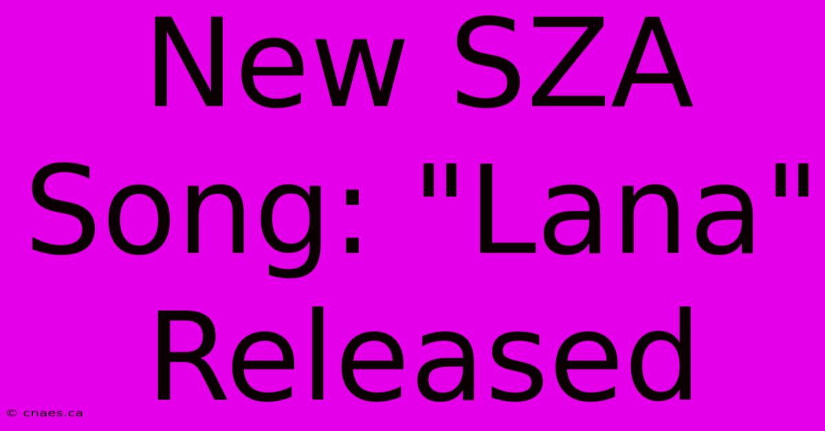 New SZA Song: 