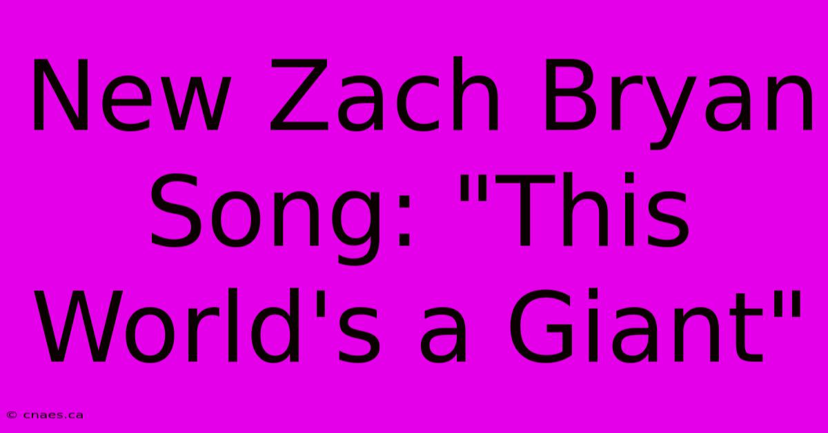 New Zach Bryan Song: 