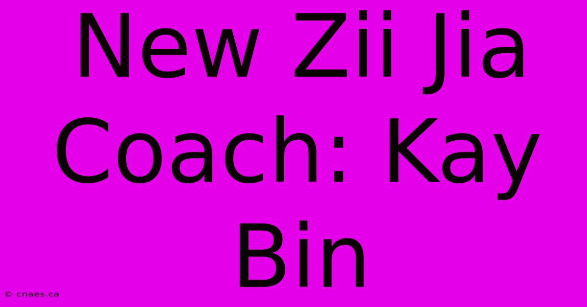 New Zii Jia Coach: Kay Bin