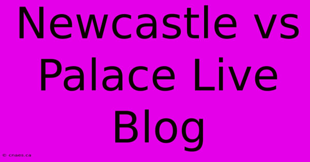 Newcastle Vs Palace Live Blog