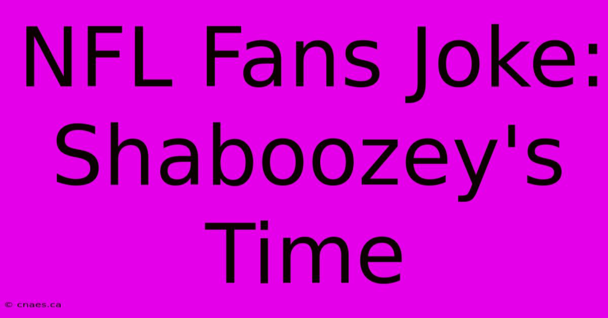 NFL Fans Joke: Shaboozey's Time