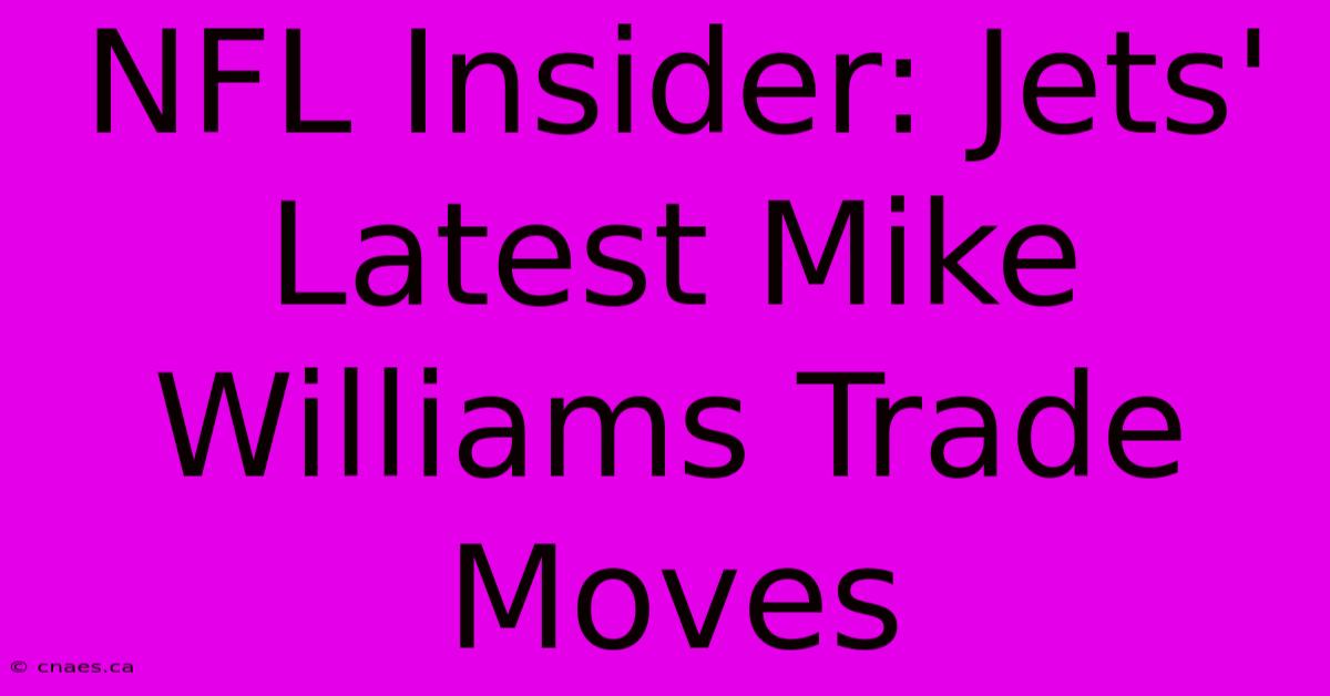 NFL Insider: Jets' Latest Mike Williams Trade Moves 