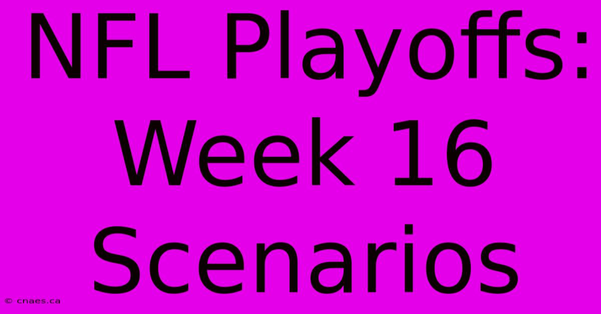 NFL Playoffs: Week 16 Scenarios