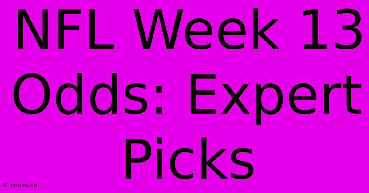 NFL Week 13 Odds: Expert Picks