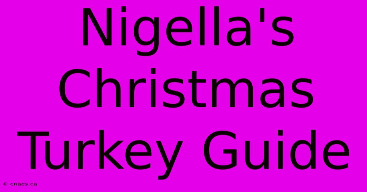 Nigella's Christmas Turkey Guide