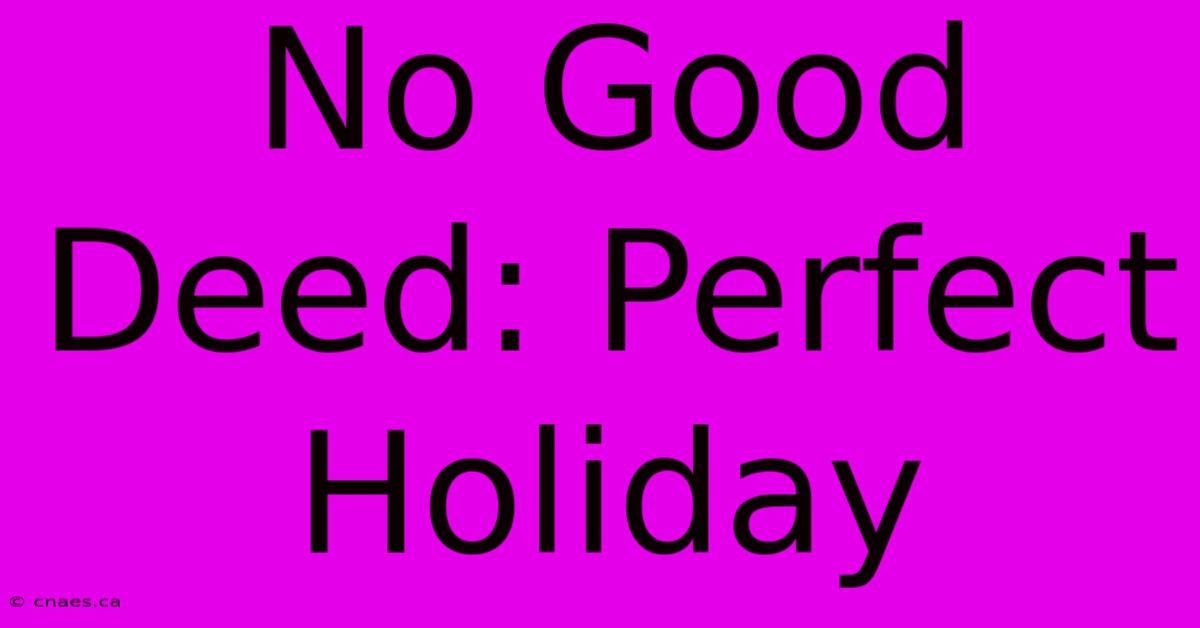 No Good Deed: Perfect Holiday