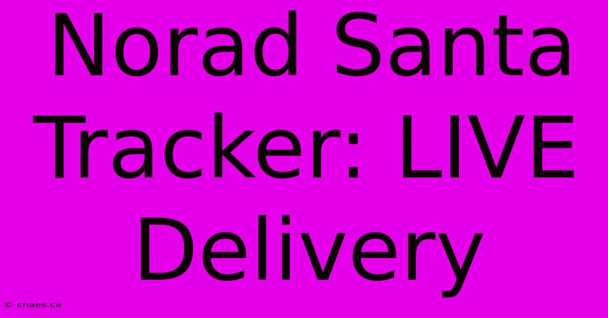 Norad Santa Tracker: LIVE Delivery