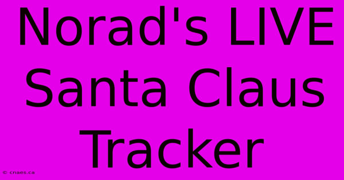 Norad's LIVE Santa Claus Tracker