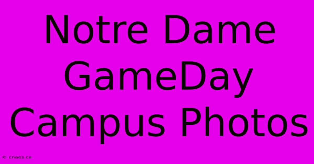 Notre Dame GameDay Campus Photos