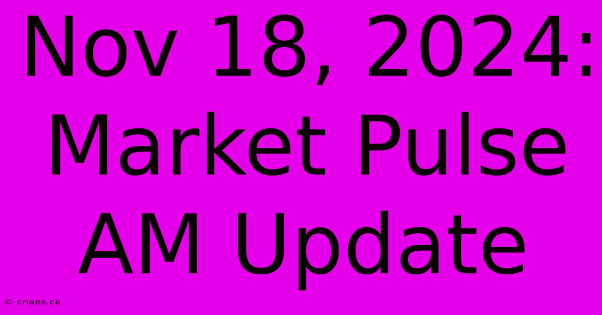 Nov 18, 2024: Market Pulse AM Update