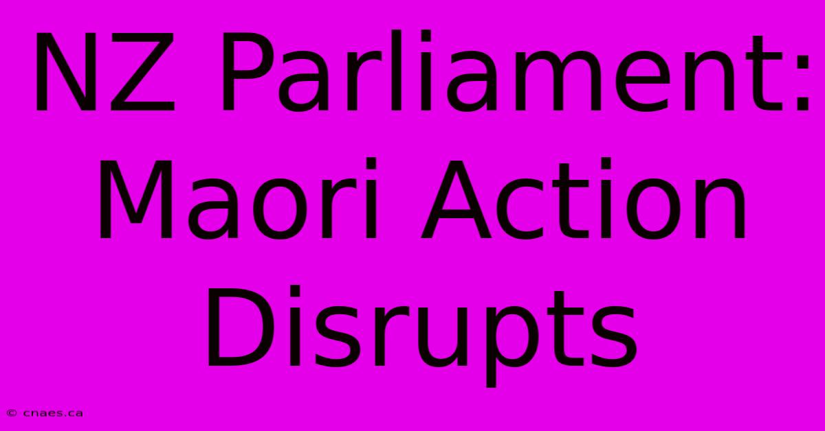 NZ Parliament: Maori Action Disrupts