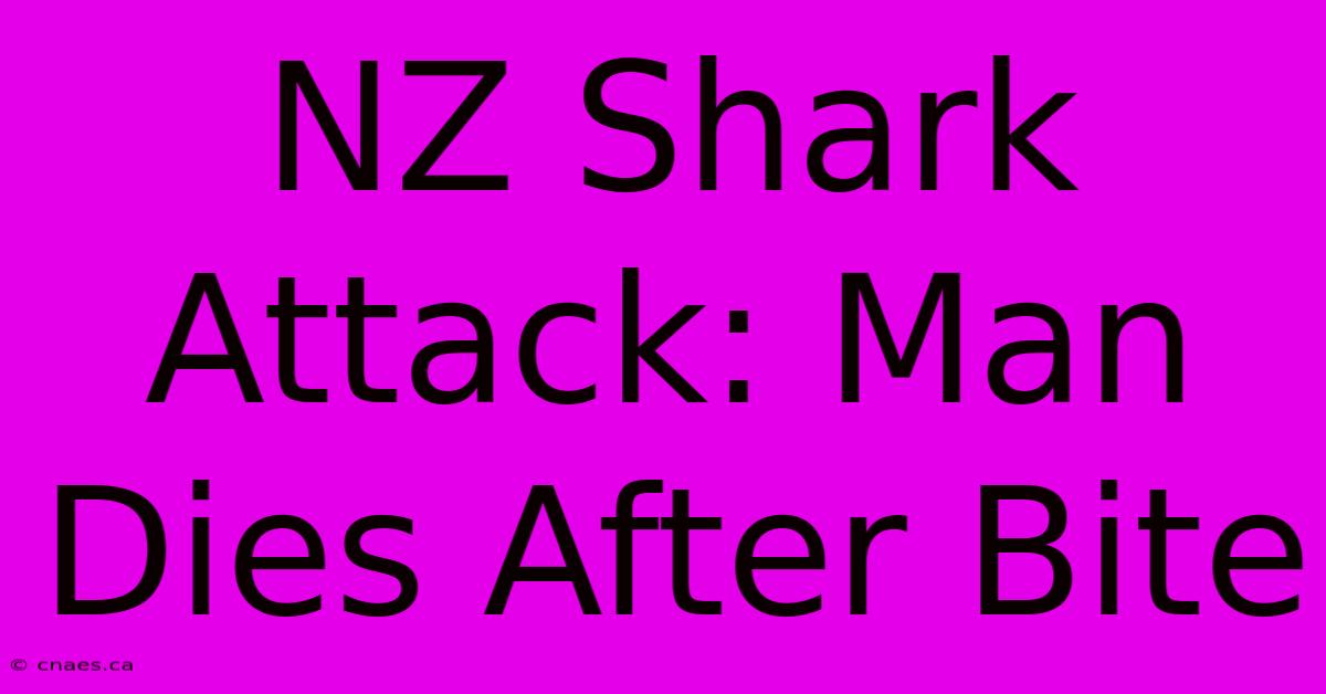 NZ Shark Attack: Man Dies After Bite