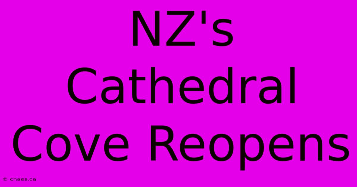 NZ's Cathedral Cove Reopens