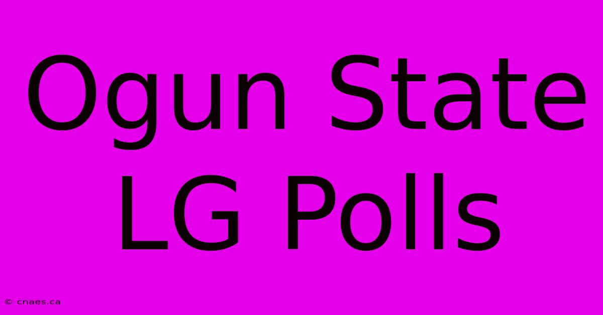 Ogun State LG Polls