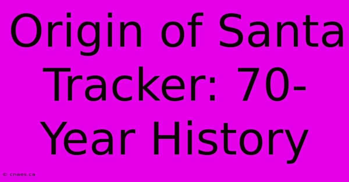 Origin Of Santa Tracker: 70-Year History