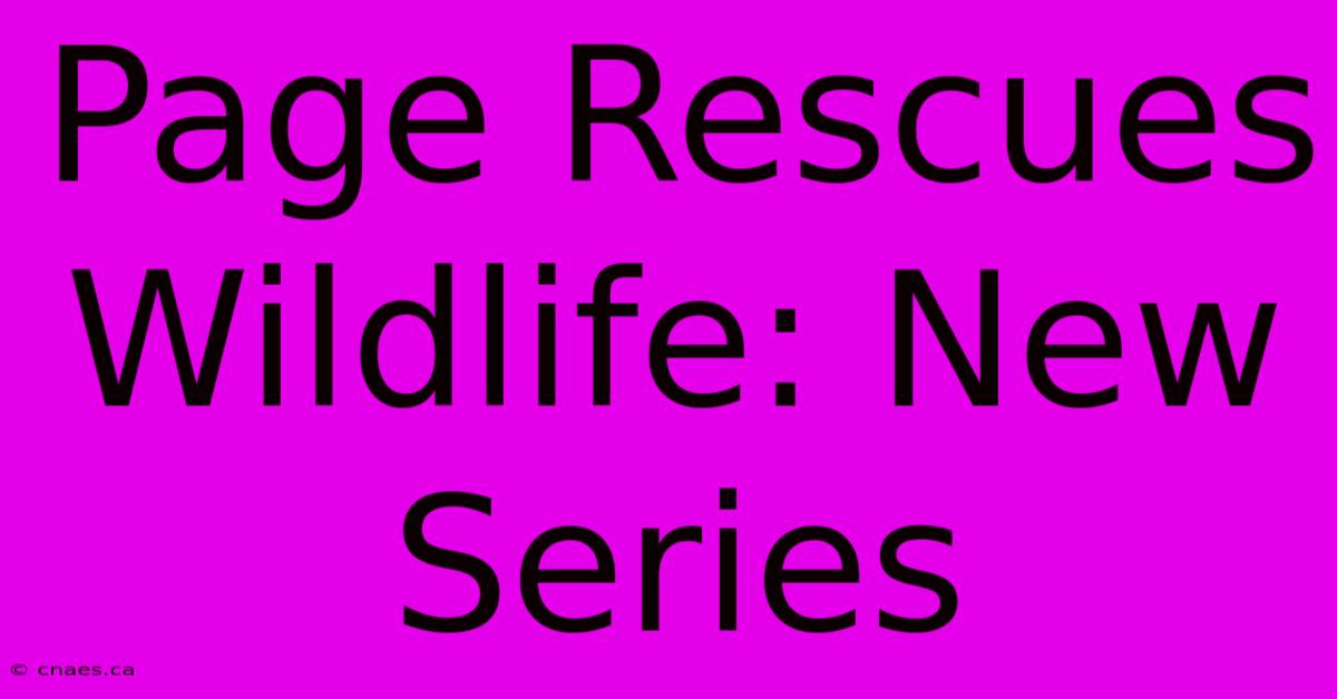 Page Rescues Wildlife: New Series