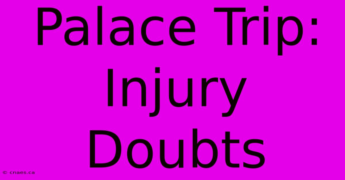 Palace Trip: Injury Doubts