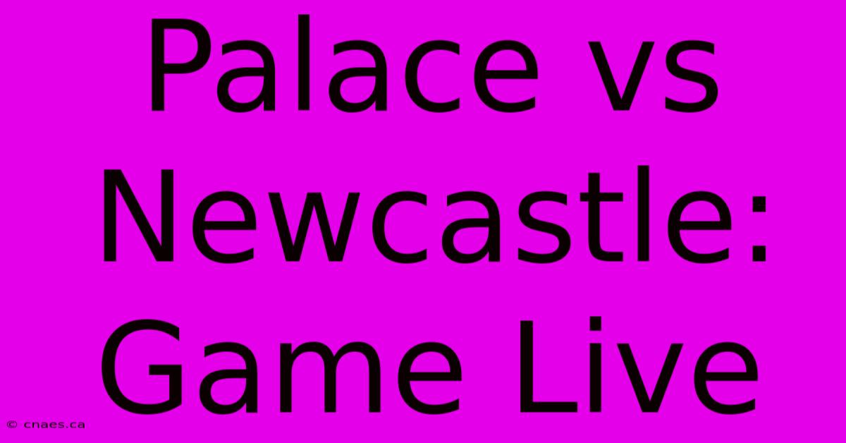 Palace Vs Newcastle: Game Live