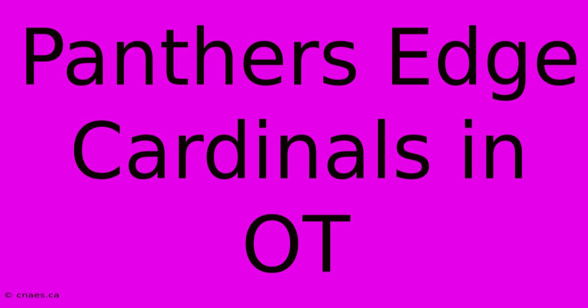 Panthers Edge Cardinals In OT