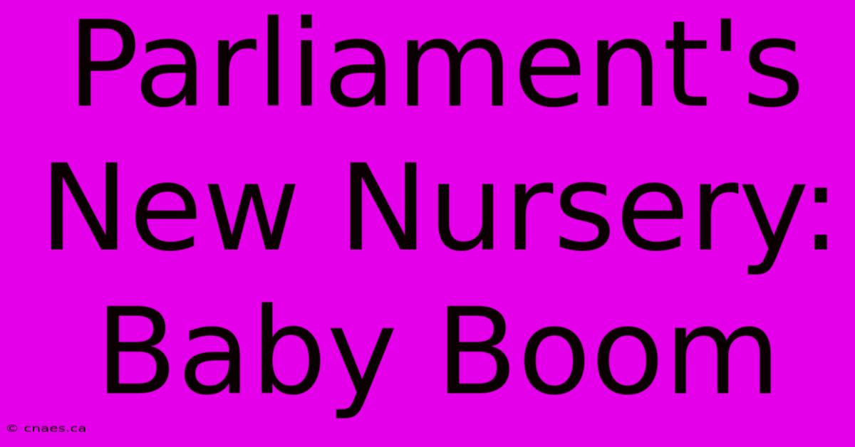 Parliament's New Nursery: Baby Boom