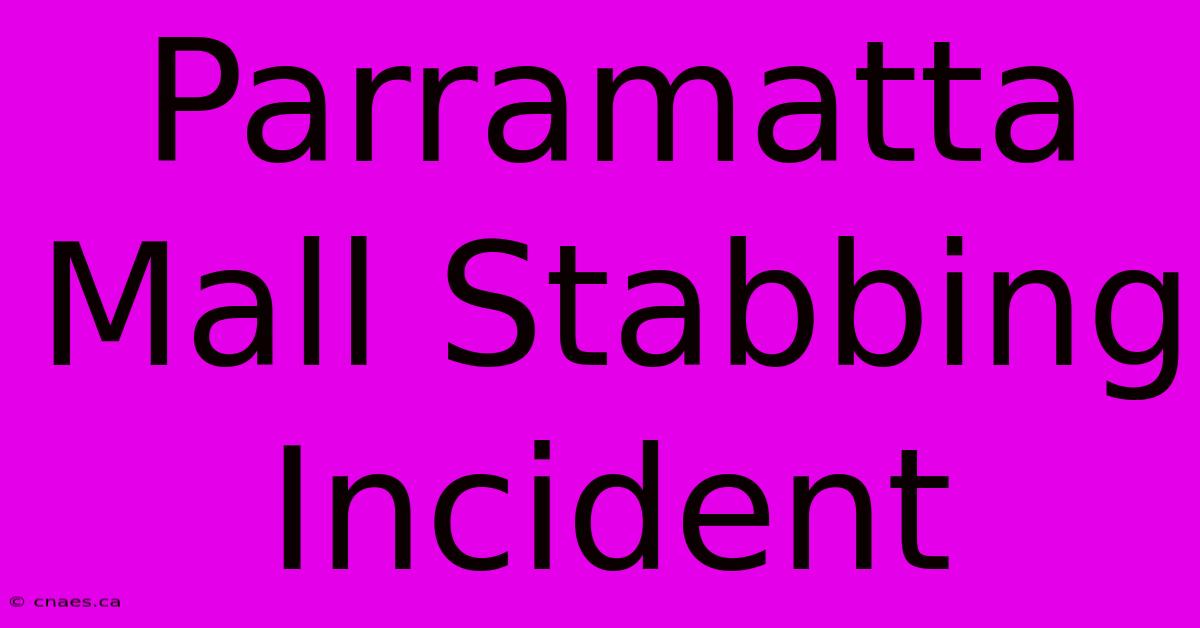 Parramatta Mall Stabbing Incident