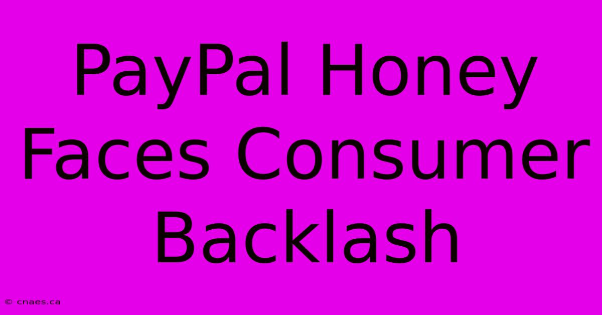 PayPal Honey Faces Consumer Backlash