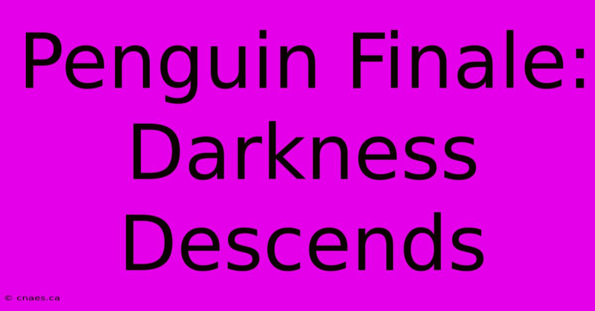 Penguin Finale: Darkness Descends