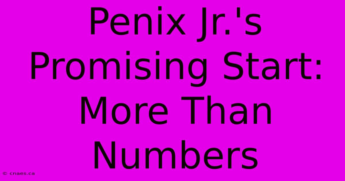 Penix Jr.'s Promising Start: More Than Numbers